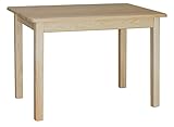 k koma Mesa de comedor de 120 x 70 cm, mesa de comedor de pino maciza, restaurante (pino lacado)