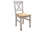 Woodroom Oslo Silla, Madera de Pino, Blanco, Estándar