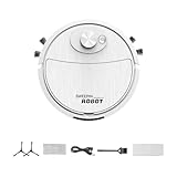 Hreyywo Mini Robot de Limpieza y Barrido, Robot Aspirador Automático, Máquina de Limpieza de Pisos Duros de Limpieza Silenciosa Ultrafina,
