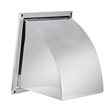 LXP Campana extractora de Acero Inoxidable for Pared Exterior, Extractor Cuadrado for Cocina y Restaurante, Campana extractora Grande con Rejilla(8IN)