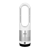 JOCCA - Calefactor Sin Aspas Frío Calor | Ventilador 20W y Calefactor 1200W | Control Táctil y Mando a Distancia | 8 Niveles de Velocidad | Oscilación y Temporizador 1-9h | Modo Silencioso