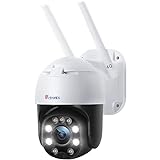 Ctronics Cámara de Vigilancia Exterior Sim 3G/4G LTE Inalámbrico CCTV Cámara de Seguridad sin Wifi Visión Nocturna en Color 1080p con PTZ 355°Pan /90°Tilt Seguimiento Automático Detección Humanos IP66
