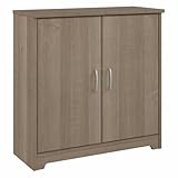 Bush Furniture Cabot - Mueble pequeño con puertas, color gris ceniza