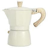 Cafetera Espresso, Cafetera Espresso y Cafetera, Cafetera Octagonal De Aluminio Hervidor Cafetera Moka Pot para Cafetería Casera Amarillo Débil(150ML)