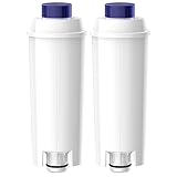 Filtro de agua para cafetera Delonghi Magnifica, suaviza el agua, reduce la cal - incluyendo versiones de las series ECAM, Esam, ETAM (2 piezas)