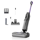 Redkey W15 Aspirador Vertical Fregona Sin Cable Agua, Aspirador Barredor 3 en 1, Potente Absorción de Agua y Polvo, Placa Única de 6mm, 35min Larga Autonomía, Pantalla LED, Limpieza Automática