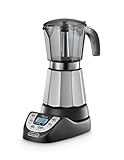 DeLonghi Alicia Plus EMKP 63.B Cafetera moka eléctrica, Independiente, 550 W, Negro, Plata