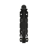 Amig - Pasador de Sobreponer - Pestillo para puertas y ventanas - Cierre resistente - Acero y Zamak - Color: Negro - 150 x 35 mm
