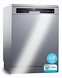 Midea Lavavajillas 60 cm+++ Inox para 12 servicios - Lavaplatos libre instalación - Compacto con 5 Programas de Lavado integrable - Filtro Antibacterias y Programación Horaria
