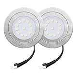 Tagtight Pack de 2 bombillas de campana extractora, 12 V, de acero inoxidable, para campanas extractoras de cocina, bombillas halógenas de 20 W