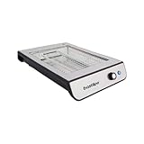 Bastilipo - Tostador plano de acero inoxidable, 680W, 2 resistencias, temporizador digital,TPI-680