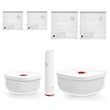 Guzzini - SAVE IT Set de vacío: recipientes de 450/975 cc, bomba, 2 bolsas pequeñas/2 grandes, caja de regalo - Blanco, 20 x 20 x h10 cm - 11850911