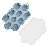 EYVRPAU Moldes para Paletas de Leche Materna, Silicona con Tapa, Contenedor de Almacenamiento para Alimentos, Formas de Popsicle para Leche Materna Casera