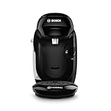BOSCH - Cafetera multibebida Tassimo Happy Friendly, Hasta 70 bebidas, OneTouch, Preparación individual, Diseño compacto, Intellibrew, Negro, TAS112E