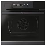 Haier I-Message Steam Series 4 HWO60SM5S9BH- Horno Multifunción con Función Vapor, Pirolítico, Conectividad WIFI, Capacidad 70 L, Multinivel, 15 Funcione, Display táctil, Negro, 59,5 x 59,5 x 56,8 cm