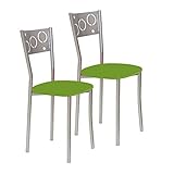 ASTIMESA SCPRVE Dos sillas de Cocina, Metal, Verde, Altura de Asiento 45 cms