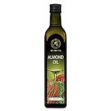 Aceite de Almendra 500ml - Aceite Culinarios - Aceite de Almendra para Cocinar y Hornear - Vegano - Aceite para Ensaladas - Ideal para Consumo, Freír y Aderezos de Ensaladas