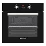 Aspes Horno Multifunción Con Ventilador Cristal negro AHM10700DCN. Capacidad 69 Litros, 1200 W, 10 Programas, Interior Esmaltado, Fácil Limpieza, Eficiencia Energética Clase