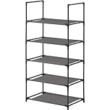 edihome, Zapatero Estrecho, 5 Niveles, (28 x 45 x 89 cm), Organizador Zapatos, Zapateros Estrechos y Altos, de Plastico, Vertical, Estanteria, Show Rack, Sapateira (5 Baldas)