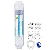 Geekpure 6th Stage repuesto de filtro de remineralización pH+ mineral alcalino, 2 x 10 pulgadas -1/4 NPT rosca hembra (C-RO5-AF)