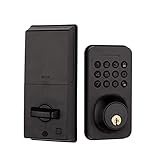 Splenssy Cerradura de Puerta de Entrada sin Llave con Teclado, Cerradura de Cerrojo Inteligente con 2 Llaves, contraseña/Llave mecánica/aplicación Tuya/desbloqueo Manual