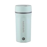 Funien Hervidor eléctrico portátil de Viaje Hervidor eléctrico portátil de Acero Inoxidable de 500 ml para Agua hirviendo Caldera de Agua Caliente Personal de Doble Pared a Prueba de Fugas de 300 W