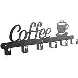 Quisiete Soporte para de Café Montado en Pared, Letrero DecoracióN para Barra de Café,Soportes para Estantes para Tazas de Café, Colgador de Café,Perchero para Tazas de Café