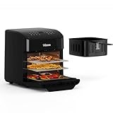 Tristar Mini horno y freidora de aire caliente, freidora de aire 2 en 1, sin BPA, 12 L, 12 programas, ventana de visualización, 1800 W, FR-9065