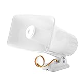 VBESTLIFE Sirena de alarma de bocina, 30 W, 150 db, con cable, de doble tono, independiente, sistema de altavoces de alarma antirrobo para interiores y exteriores, para seguridad en casa, oficina,