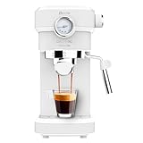 Cecotec Cafetera Espresso Cafelizzia 790 White Pro.Sistema Thermoblock, 20 Bares, ModoAuto 1 y 2 Cafés, Vaporizador Orientable, Conducto de Agua para Infusiones