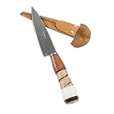 SHOPPLACE Cuchillo Artesanal de Acero al Carbono Argentino de Campo Asado Barbacoa Hoja 14 centimetros Acero al Carbono Combinado (30)