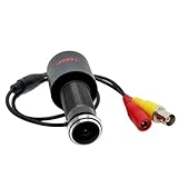 Qerwsdty Cámara AHD Gran Angular 1080P Panorámica Ojo de de 1,7 mm PAL 2MP CCTV Visor de Puerta Ajustable para Seguridad del Hogar