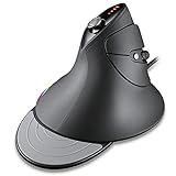 Mojo - Mouse Vertical silencioso para Juegos, Mouse ergonómico para Juegos de PC con 4 Botones direccionales, dpi Ajustable (1000-10000), Software Personalizado, macros y más