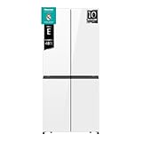 Hisense RQ5P470SETE - Frigorífico Americano Cuatro Puertas, 483L, Class E, Ancho 79.4cm x Alto 178.5cm, Dual Tech Cooling, Multi Air Flow, No Frost, Triple Zone, Conectividad Wifi, Blanco Cristal