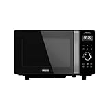 Cecotec Microondas sin Plato Digital GrandHeat 2500 Flatbed Touch Black. 800 W, Capacidad 25 L, Panel de Control Táctil, 8 Funciones Preconfiguradas, Temporizador, Bloqueo de Seguridad