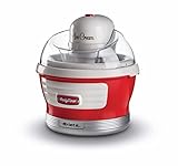 Ariete 643/00 - Máquina de helado party time, para preparar helados, sorbetes y helados de yogurt, tiempo de preparación 30 minutos, capacidad 1,5 L, roja