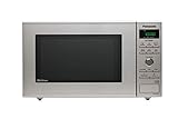 Panasonic NN-SD27HSUPG | Horno Microondas Solo, 23 L, Tecnología Inverter, Microondas de 1000 W, Bandeja giratoria de 28,5 cm, Interior de acrílico, Descongelación Turbo, Inox - Versión ES