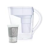 Santevia MINA - Jarra de filtro de agua mineral alcalina | Sistema de filtración de agua | Filtro de cloro y plomo | Jarra purificadora de agua | Jarra de filtración de agua para el hogar | Filtro de