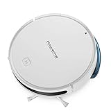 Rowenta X-Plorer Serie 50 Aspirador Robot lavador, Aspire y Lava Suelos, Navegación metódica, Kit Animal y alergia, Filtro de Alta eficiencia, WiFi, App Compatible con Asistente de Voz RR7387WH