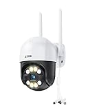ZOSI C289 1080P Cámara de Vigilancia WiFi Exterior con Visión Nocturna en Color, Cámara de Seguridad PT, Detección y Seguimiento Automático, con Audio Bidireccional