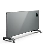 KLARSTEIN Bansin Smart Convector Eléctrico 2500W - Calefactor Inteligente, Montaje en Pared y Suelo, Control por Aplicación, Protección Sobrecalentamiento y Heladas, Pantalla Led, 50 m², Gris