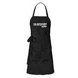 huuraa Delantal de San Antonio my love Unisex Delantal de cocina tamaño para todos los fans de San Antonio USA Idea de regalo para amigos y familiares, Negro , Talla única