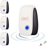 Repelente Ultrasónico de Plagas 4 Unidades | Antimosquitos Eléctrico para Interiores - Ahuyenta Mosquitos, Moscas, Cucarachas, Ratones y Arañas