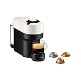 Krups Nespresso VERTUO Pop XN9201 - Cafetera de cápsulas, máquina de café expreso de Krups, 4 tamaños tazas, tecnología Centrifusion, 35 % plástico reciclado, Coconut White, Color Blanco