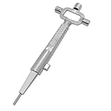 Dazkzooy Llave Maestra Universal de Aleación de Zinc - Extractor de Bombines de Cerraduras, Cilindro Calibre Multi Propósito para Abrir Puertas y Muebles Antiguos - Llave De Construcción Universal