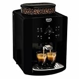 Krups Arábica Cafetera Espresso Automática, 1450 W, 1.7 litros, Acero Inoxidable, Negro