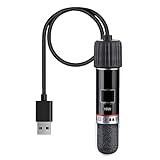 GERUI Calefactor USB para acuario, 10 W, minivarilla con termostato, termostato, calentador de tortugas para acuarios pequeños, para agua salada y agua dulce