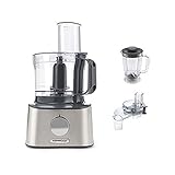 Kenwood Electrodomésticos Multipro Compact FDM304SS, Robot de cocina, potente recipiente de trabajo de 2,1 l, accesorio de mezcla acrílico, cortador de cubos, carcasa de metal, 800 W, color plateado