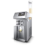 QHYEERRT Máquina Comercial para Hacer Helados Suaves De 1250W, Máquina para Hacer Helados De 12L/H, Máquina para Hacer Helados De Frutas con Función De Preenfriamiento