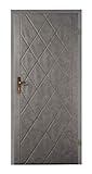 TapeOn Moderno juego clásico de tapicería de puerta para automontaje, revestimiento de puerta, reparación de puertas interiores, aislamiento acústico, rombos T1, color: gris ceniza, 101 x 205 cm, apto